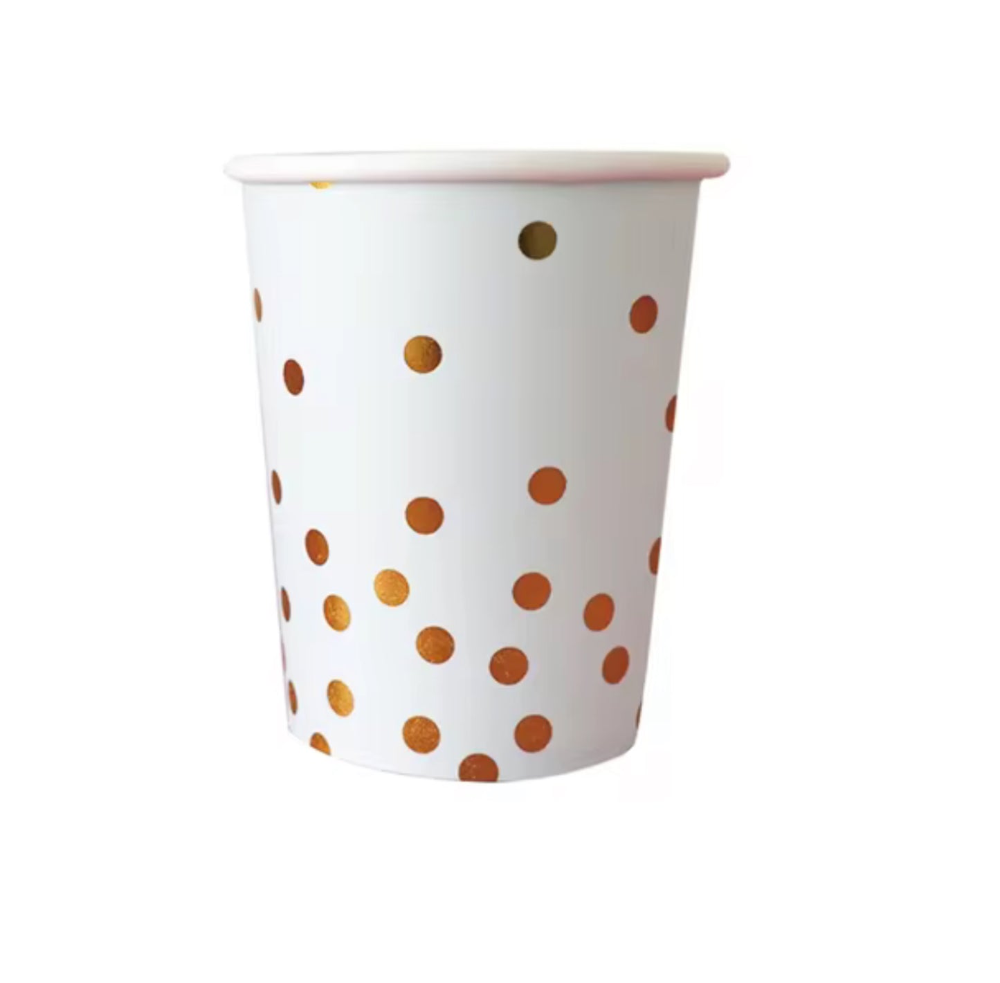 White & Gold Sparkle Paper Cups (Pack of 10)