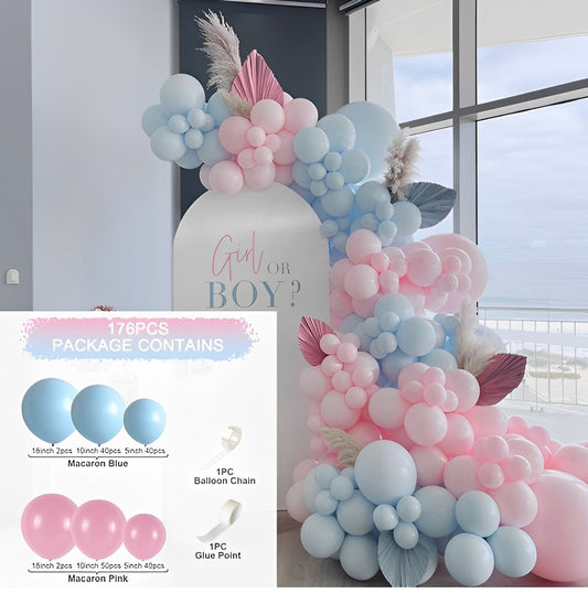 Sweet Macaron Pink & Blue Balloon Garland set 176 PCS