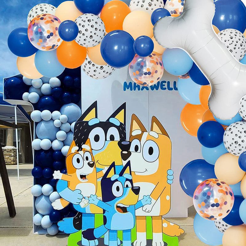 Blue Dog Balloon Garland Set - 117 PCS