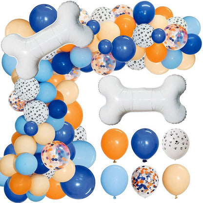 Blue Dog Balloon Garland Set - 117 PCS