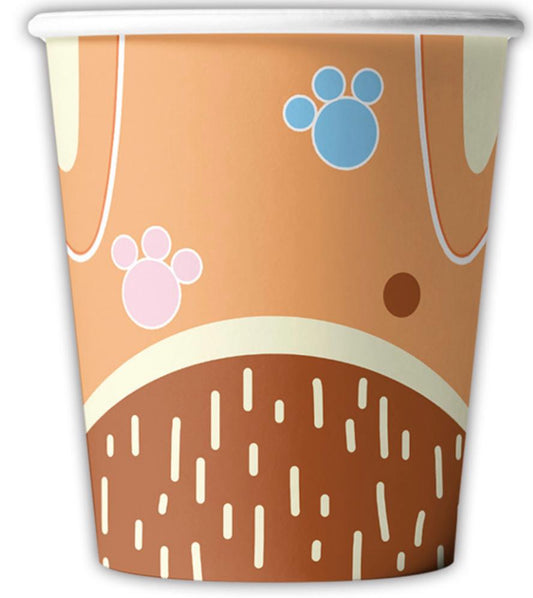 Orange Dog Paper Cups - 266ml (Pack of 10)