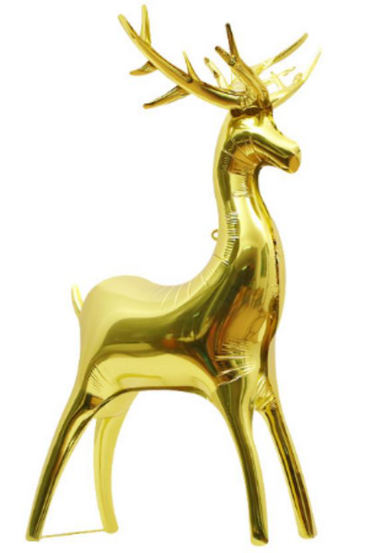 Gold Reindeer Foil Balloon